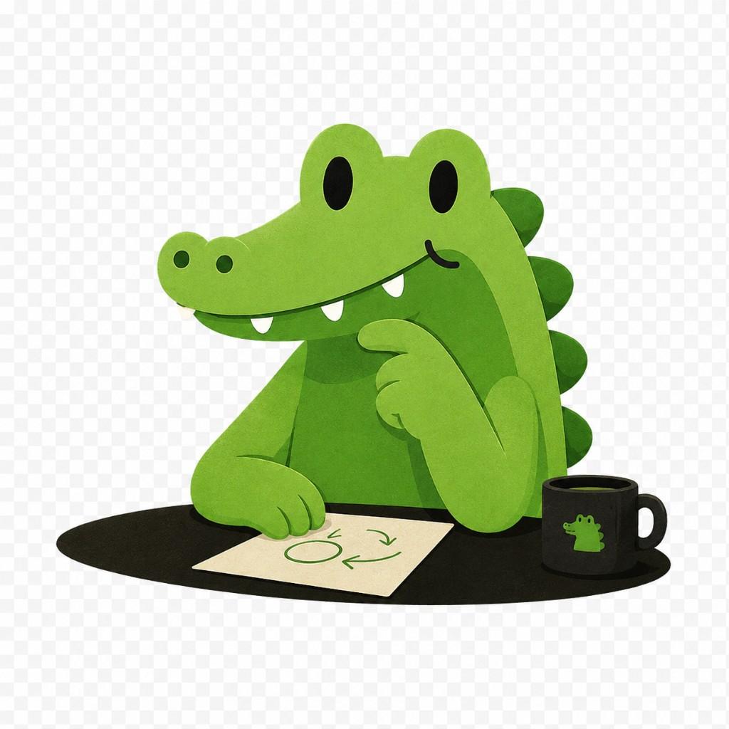 Gator thinking through a plan